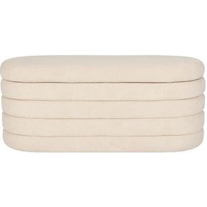Housecraft Living Zuma bankje Bouclé Wit/ Beige