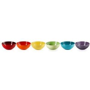 Le Creuset Regenboog Ontbijtkommen Ø 16 cm - 6 st.