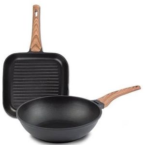 Rosmarino Black Line Grillpan 28cm & wokpan 30cm