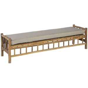 Exotan - Outdoor Tennisbankje - Bamboe - Taupekleurig Kussen