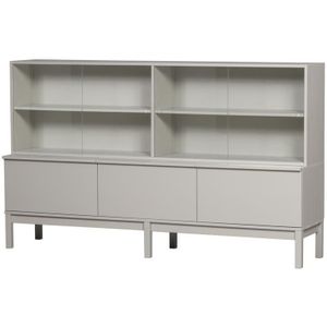 WOOOD Klink Dressoir/Vitrinekast - Grenen - Mist - 120x200x46