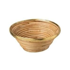 J-Line Rotan mand - fruitmand - jute - naturel - woonaccessoires