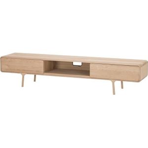 Gazzda - Fawn Lowboard - TV Meubel - Whitewash - Hout - 2 Lades - Massief Eikenhout