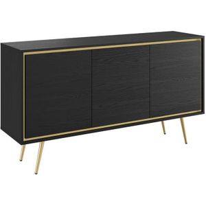 Meubella - Dressoir Tara - Zwart eiken cm