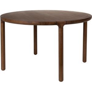 Zuiver - Storm - Eettafel Rond - 128 cm - Hout - Walnoot - Bruin