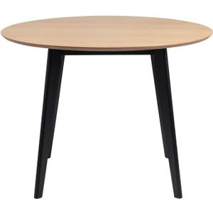 by fonQ basic Crow Eettafel - Ø 105 cm - Eiken / Zwart