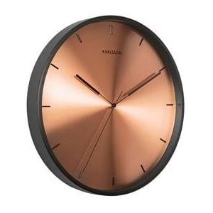 Karlsson - Wall clock Finesse copper dial, black case