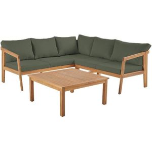 sweeek - Hoek tuinset van acacia voor 5 personen
