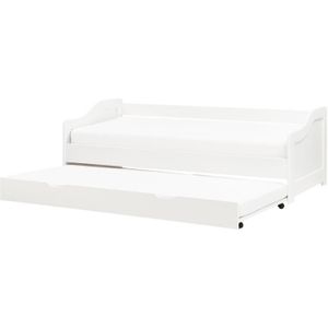 Beliani - LUNERAY - Onderschuifbed - Wit - 90 x 200 cm - Hout