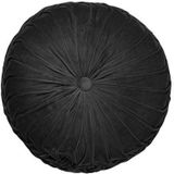 Dutch Decor Sierkussen rond Ø 40 cm velvet - KAJA - Raven - zwart