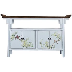 Fine Asianliving Chinese Dressoir Wit Handgeschilderd