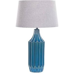 Beliani - ABAVA - Tafellamp - Blauw - Keramiek