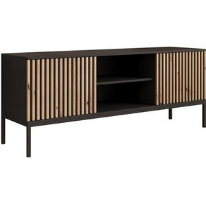 Meubella - TV-Meubel Marbella - Zwart - 150 cm - Staand