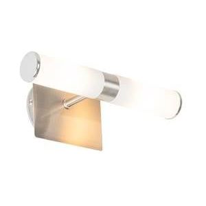 QAZQA Moderne badkamer wandlamp staal IP44 2-lichts - Bath