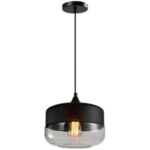 QUVIO Hanglamp glas zwart - QUV5101L-BLACK