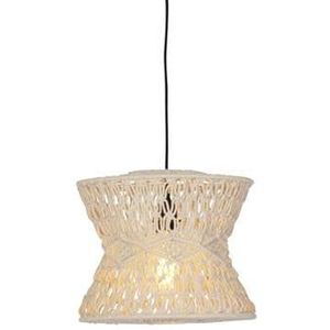 QAZQA leonard - Oosterse Hanglamp - 1 lichts - Ø 30 cm - Naturel - Woonkamer | Slaapkamer