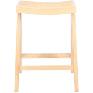 Giga Meubel - Barstoel Naturel - Rotan Zitting - Jules - Set van 2