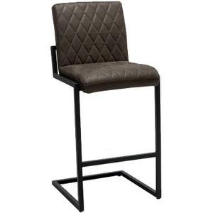 Bronx71 Industriële barkruk Diamond antraciet eco-leer 79 cm