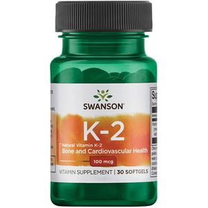 Swanson Health Vitamin K 2 50mcg 30 softgels Swanson