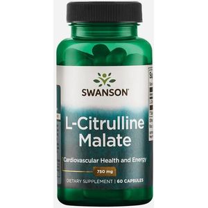 L-Citrulline Malate Complex 750mg | Swanson  | 60 stuks (2 maandverpakking)