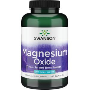 Swanson Health Magnesium - Mineralen / Magnesium - 200 mg - 250 Capsules