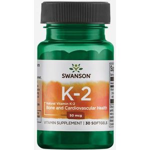 Ultra Natural Vitamine K2 (Menaquinone-7 from Natto) 50mcg | Swanson  | 30 stuks (1 maandverpakking)