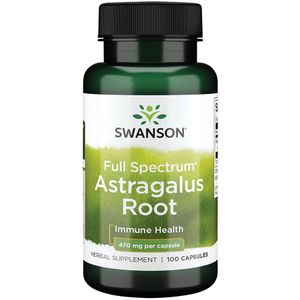Swanson Health Astragalus 470mg - Vegan - 100 Capsules