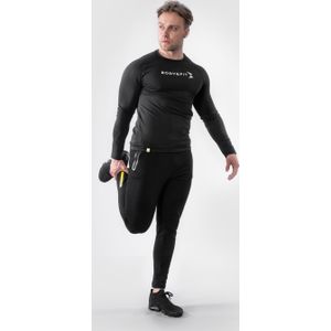 Body & Fit - Hero Motion - Sportshirt - Zwart - Lange Mouwen - Fitness Shirt Mannen