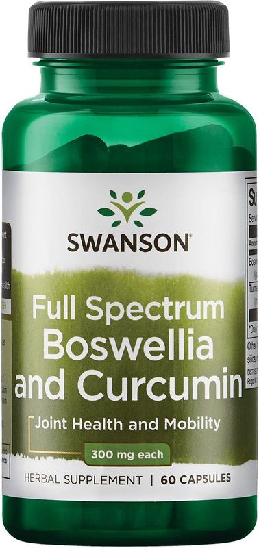 Swanson - Volledig Spectrum - Boswellia en Curcumine - 60 Capsules