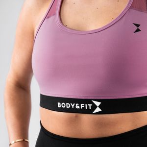 Body & Fit - Perfection Support - Sport BH - Mauve/Zwart - Medium Support