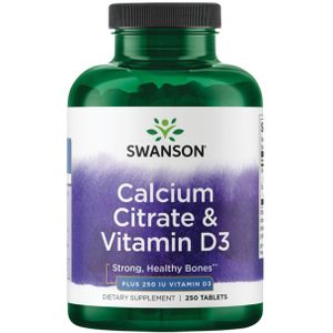 Swanson - Calciumcitraat en Vitamine D3 - 250 Tabletten