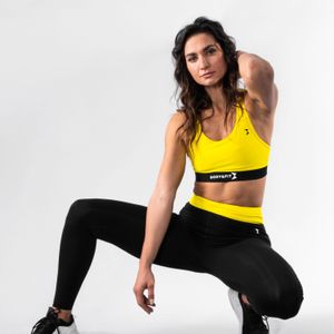 Body & Fit - Perfection Support - Sport BH - Geel/Zwart - Medium Support