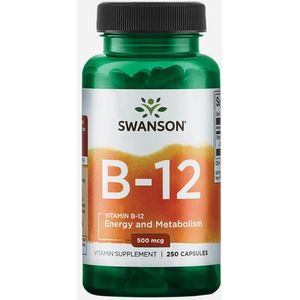 Vitamine B-12 500mcg | Swanson  | 250 stuks (250 doseringen)