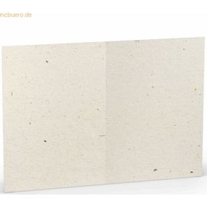 10 x Paperado Doppelkarte B6 hoch VE=5 Stück Terra Vanilla