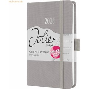 Sigel Wochenkalender Jolie ca. A6 Hardcover pearl grey 2026
