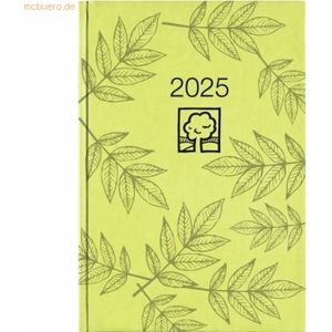 Zettler Buchkalender 876 14,5x21cm 1 Tag/1 Seite Recycling grün 2025