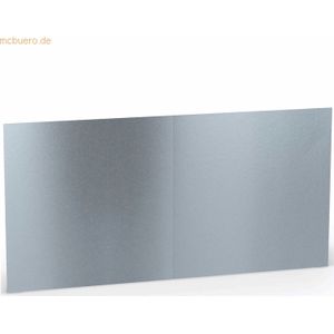 25 x Paperado Doppelkarte 15,7x15,7cm Silber