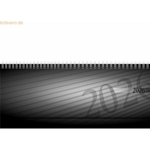 Rido Schreibtischquerkalender Septant 30,5x10,5cm PP schwarz 2026