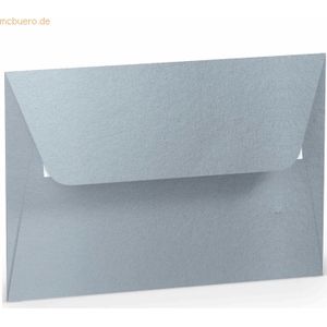 50 x Paperado Briefumschlag Haftklebung C6 Seidenfutter Silber