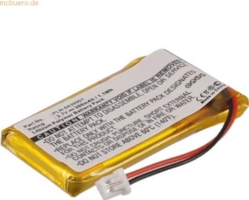 k.A. Akku für Plantronics CS60 Li-Pol 3,6 Volt 200 mAh schwarz