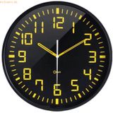 Orium Wanduhr 30cm 11023 schwarz / gelb