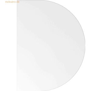 mcbuero.de Anbautisch mit Fuß/Konsole doppelt 60x80cm Weiß/Silber