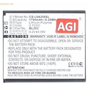 k.A. Akku für Lenovo B Li-Pol 3,7 Volt 1700 mAh schwarz