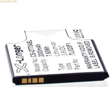 k.A. Akku für Alcatel TLI019B1 Li-Ion 3,8 Volt 2000 mAh schwarz