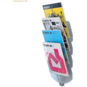 Paperflow Prospekthalter Verto 4067TT.35 4 Fächer A4 transparent