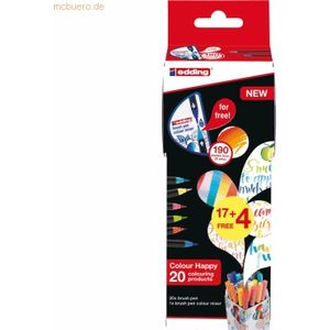Edding Colour Happy Pinselstifte Big Box VE=20 Stifte sortiert