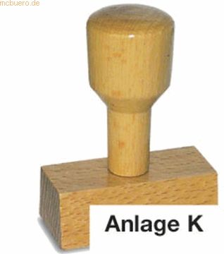Amos Textstempel Holz Anlage K