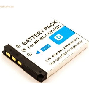 k.A. Akku für Sony DSC-T900 Li-Ion 3,7 Volt 680 mAh grau