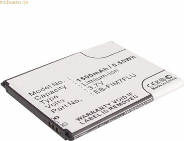 k.A. Akku für Samsung GT-I8190T Li-Ion 3,7 Volt 1450 mAh schwarz