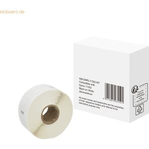 k.A. Etikett wie Dymo 11352 25x54mm schwarz auf weiß 500 Stück